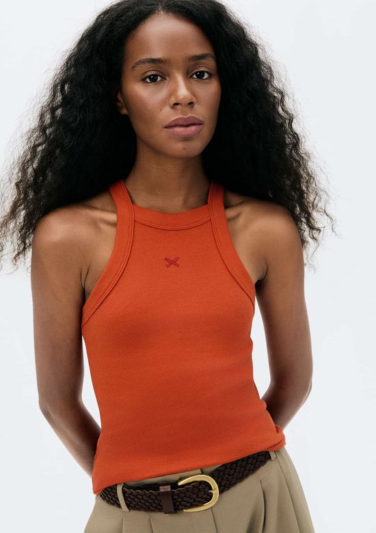 Foto do produto: Regata Feminina Hit Com Bordado - Laranja