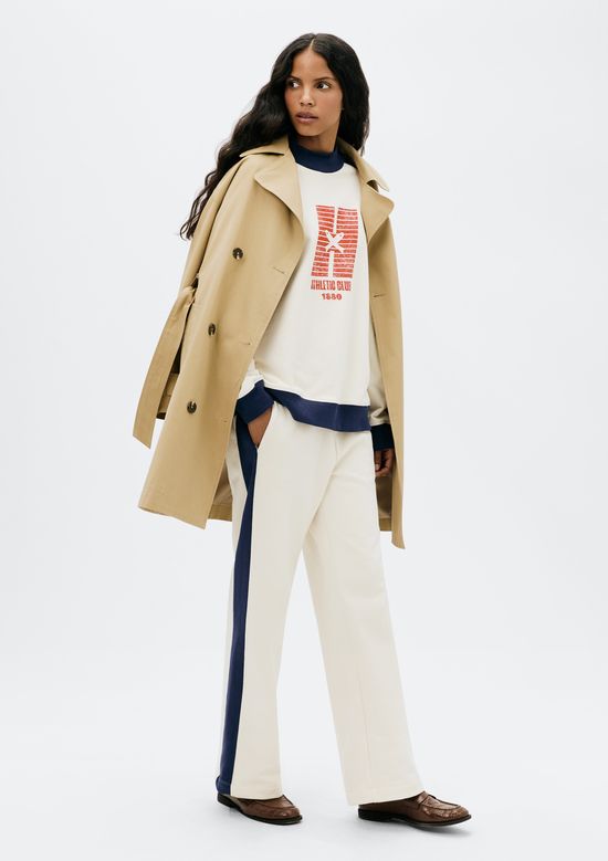 Foto do produto: Calça Feminina Wide Leg Em Moletom Peluciado - Creme