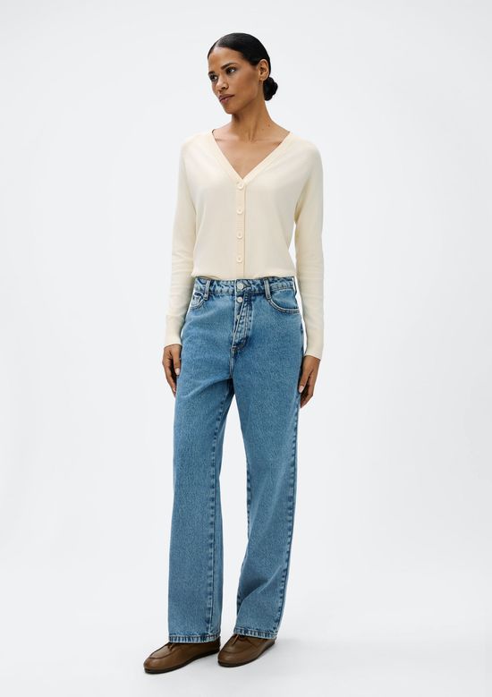 Foto do produto: Calça Jeans Feminina Reta Cintura Média - Azul