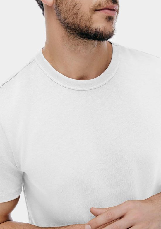 Foto do produto: Camiseta Masculina Texturizada Em Algodão Peruano - Branco