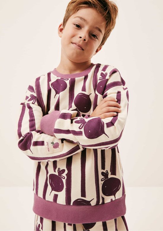 Foto do produto: Blusão Infantil Unissex Estampado Hering Kids + Renata Vanzetto - Roxo