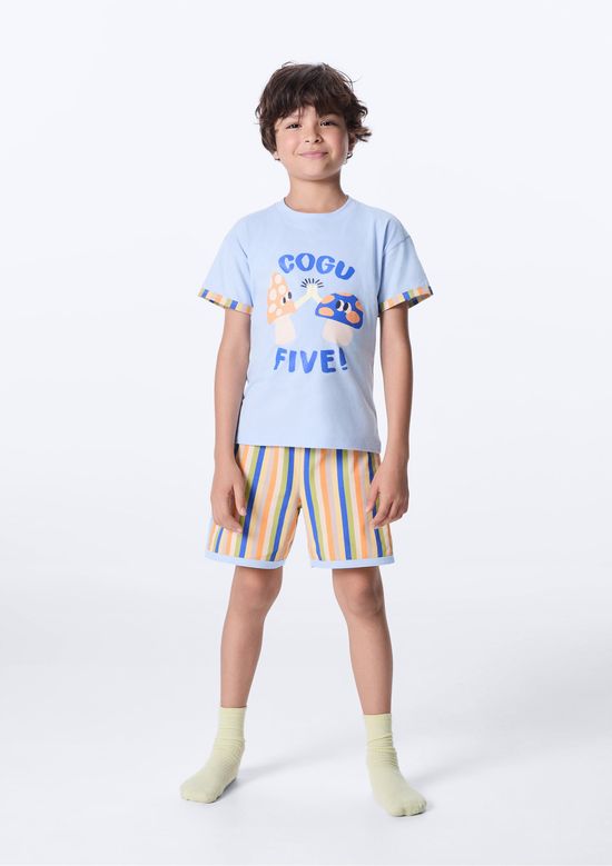 Foto do produto: Pijama Curto Infantil Menino Estampado - Azul