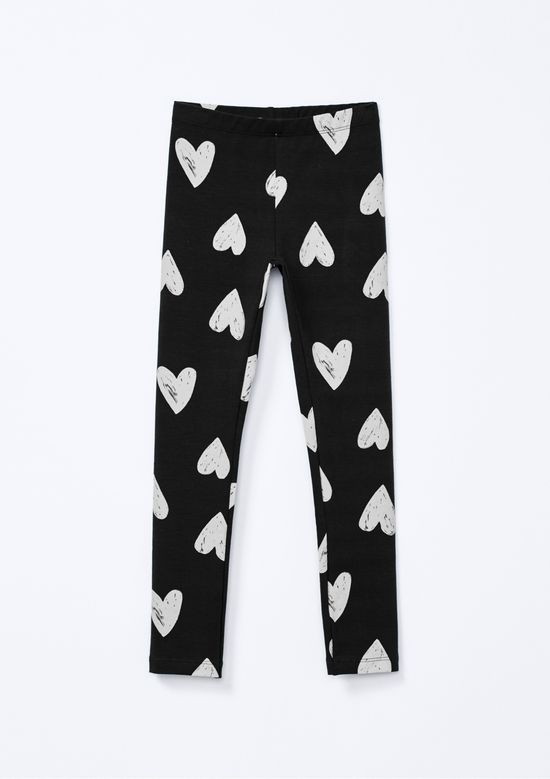 Foto do produto: Calça Legging Infantil Menina Estampada Hering Kids - Preto