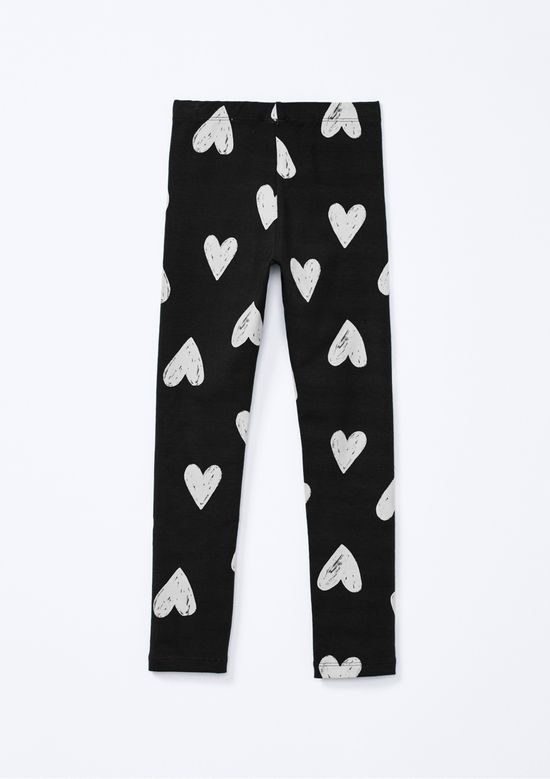 Foto do produto: Calça Legging Infantil Menina Estampada Hering Kids - Preto