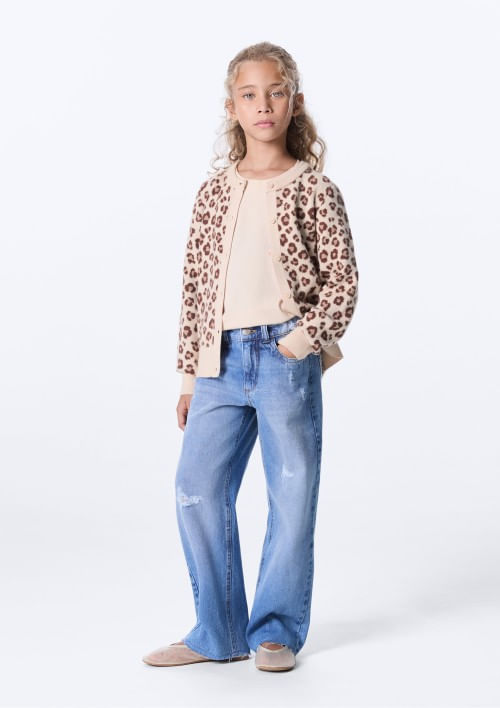 Foto do produto: Calça Infantil Menina Skater Fit Jeans - Azul