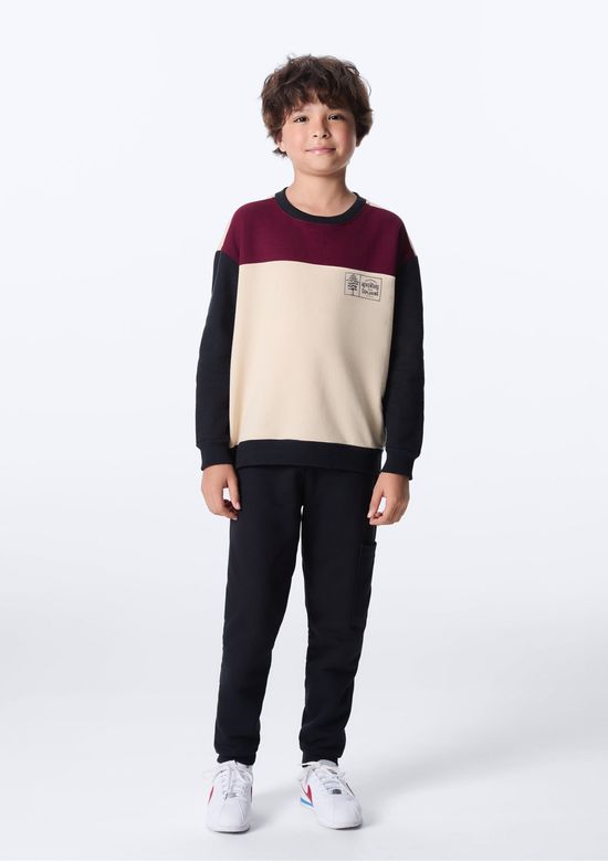 Foto do produto: Conjunto De Moletom Infantil Menino Com Estampa - Nude