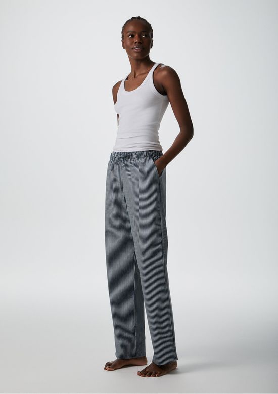 Foto do produto: Calça Unissex Fio Tinto Listrada - Azul