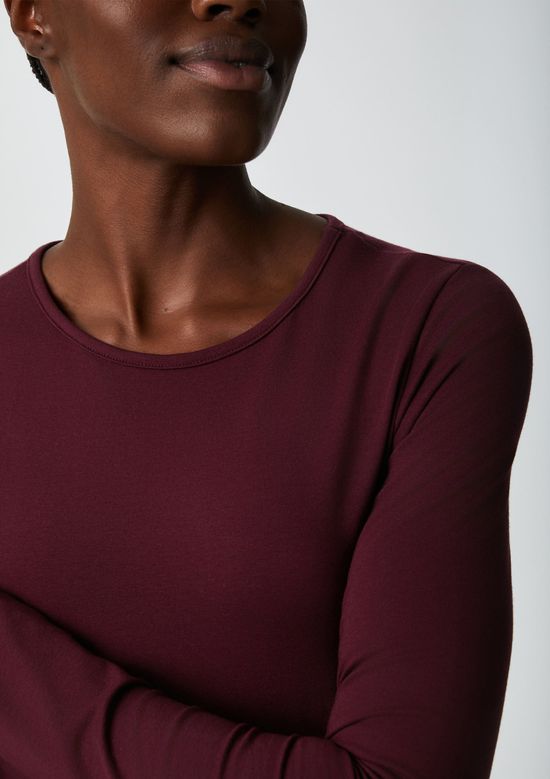 Foto do produto: Blusa Feminina Manga Longa Em Cotton - Vermelho
