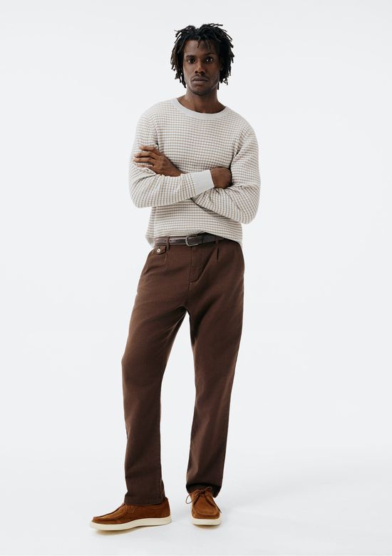 Foto do produto: Calça Masculina Reta Chino Texturizada - Marrom
