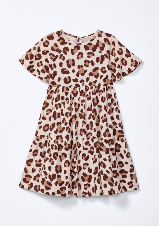 Foto do produto: Vestido Infantil Menina Decote Quadrado - Nude