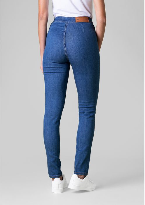 Calça Jeans Feminina Jegging Cintura Alta - Azul
