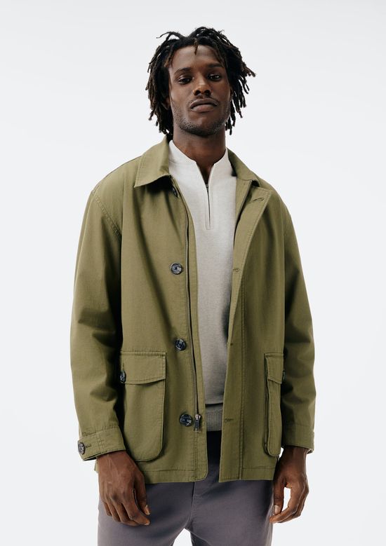 Foto do produto: Parka Masculina Reta em Sarja - Verde