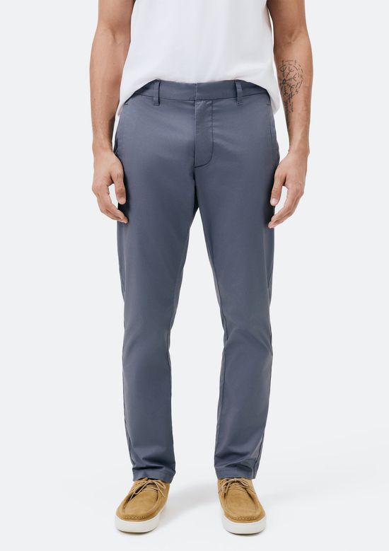Foto do produto: Calça Masculina Slim Em Sarja Empapelada - Azul
