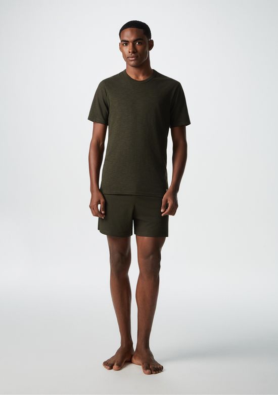 Foto do produto: Pijama Curto Masculino Em Malha Flamê - Verde