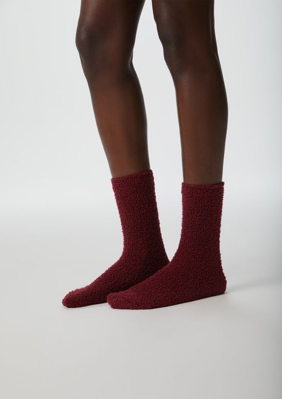 Foto do produto: Kit 2 Pares De Meias Unissex Cano Longo Estampadas Em Fleece - Multicolorido