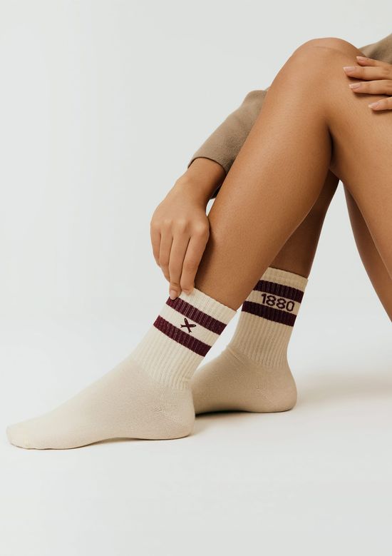 Foto do produto: Meia Cano Longo Unissex 1880 - Off white