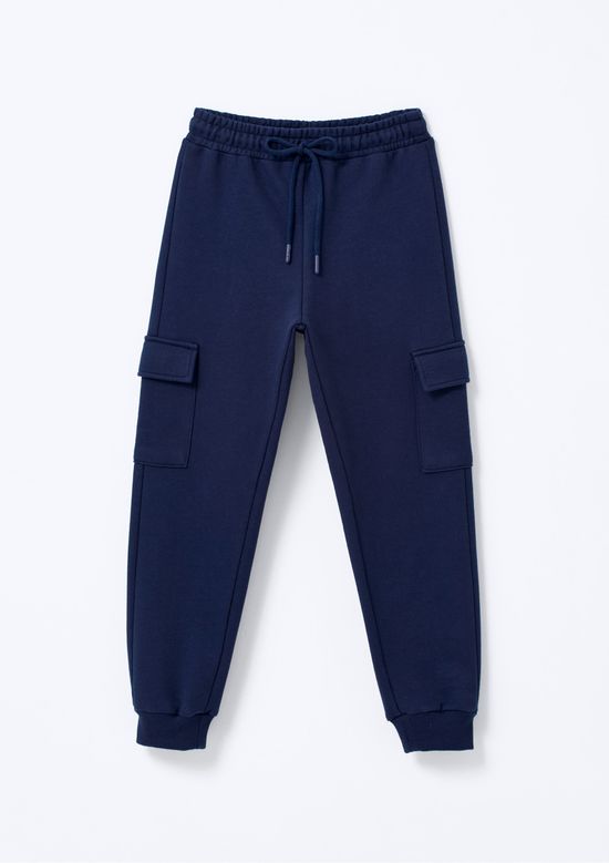 Foto do produto: Calça Infantil Menino Jogger Cós Elástico - Azul