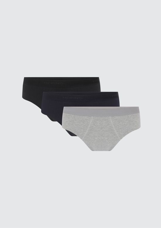 Foto do produto: Kit 3 Cuecas Slip Em Malha - Multicolorido