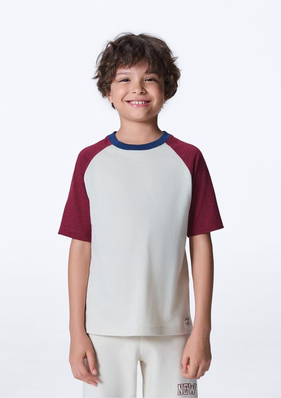 Foto do produto: Camiseta Infantil Menino Comfort Decote Redondo - Bege