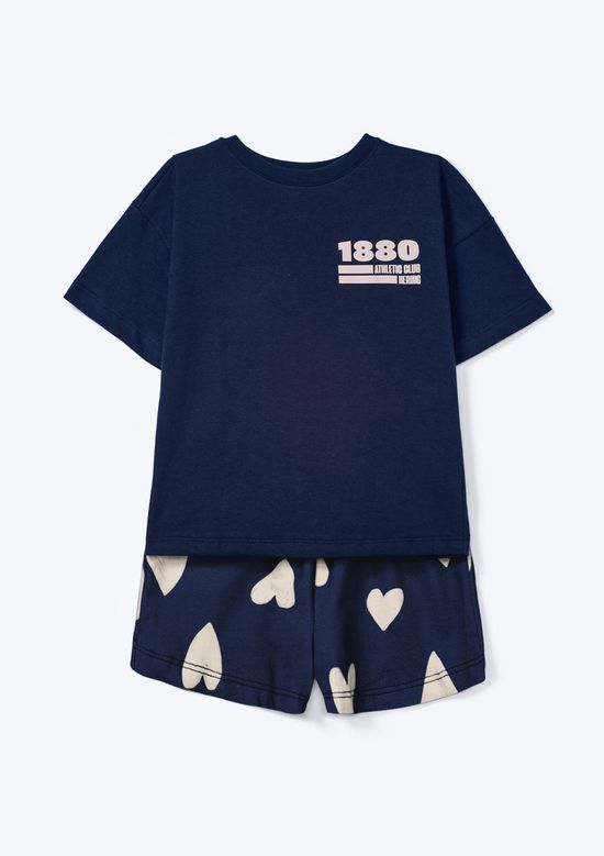 Foto do produto: Conjunto Infantil Menina Curto Estampado - Azul