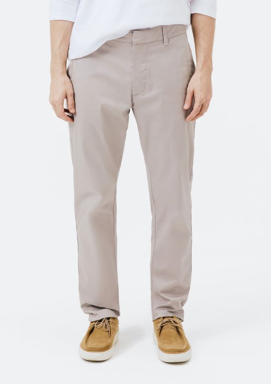 Foto do produto: Calça Masculina Slim Em Sarja Empapelada - Cinza