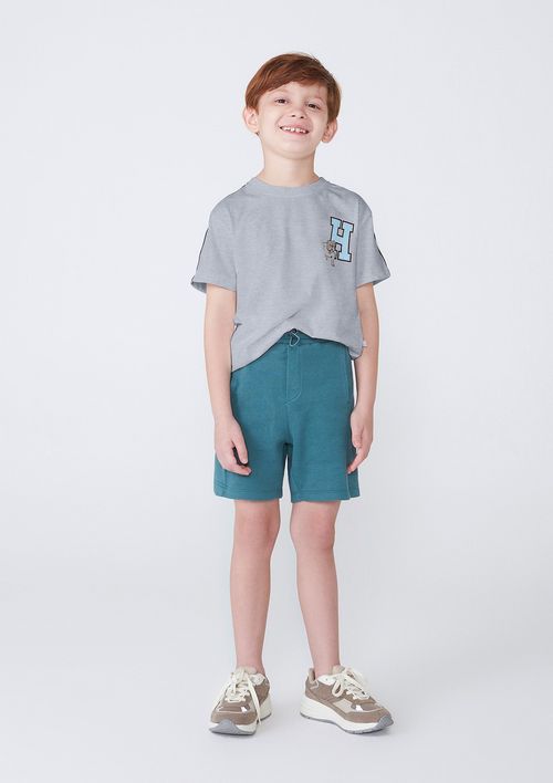 Conjunto Infantil Menino Com Camiseta E Bermuda - Azul