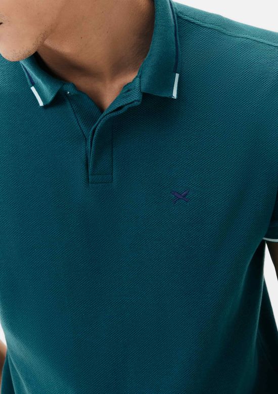 Foto do produto: Camisa Polo Masculina Manga Curta Com Bordado - Verde