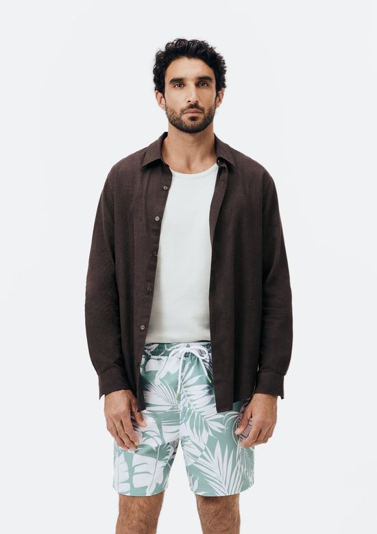 Foto do produto: Shorts Praia Masculino Estampado - Verde