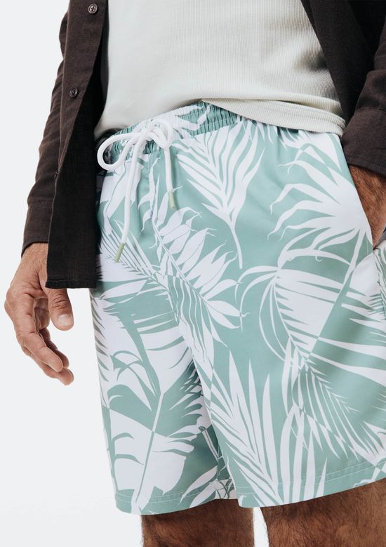 Foto do produto: Shorts Praia Masculino Estampado - Verde
