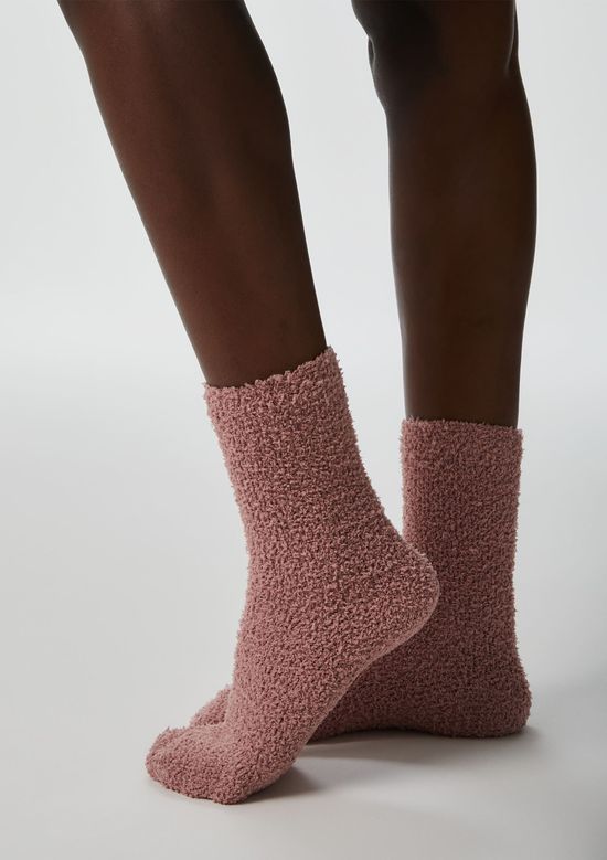 Foto do produto: Kit 2 Pares De Meias Unissex Cano Longo Estampadas Em Fleece - Multicolorido