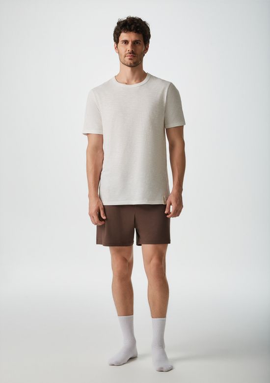 Foto do produto: Pijama Curto Masculino Em Malha Flamê - Marrom