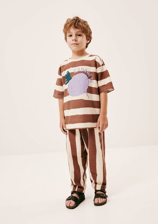 Foto do produto: Calça Infantil Unissex Estampada Hering Kids + Renata Vanzetto - Marrom