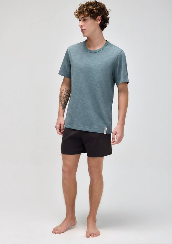 Foto do produto: Pijama Curto Masculino Em Malha Flamê - Azul