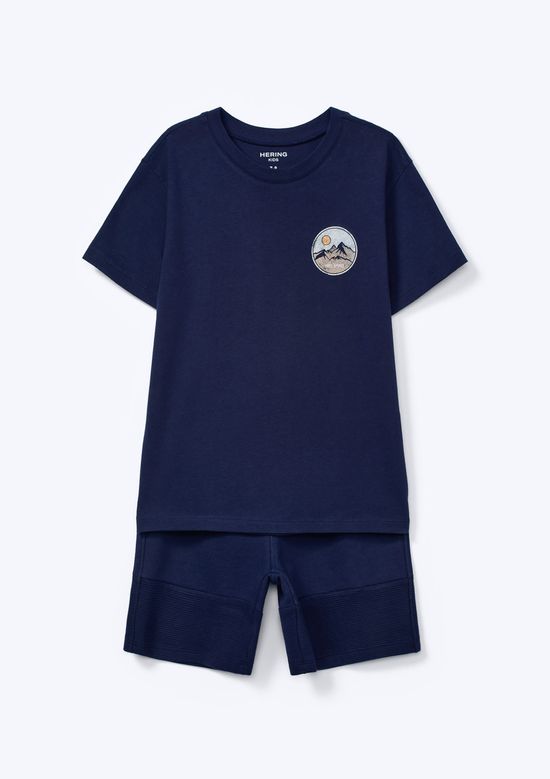 Foto do produto: Conjunto Curto Infantil Menino Com Estampa - Azul
