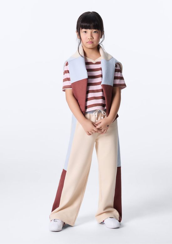 Foto do produto: Calça Infantil Menina Wide Leg Em Moletom Peluciado - Nude