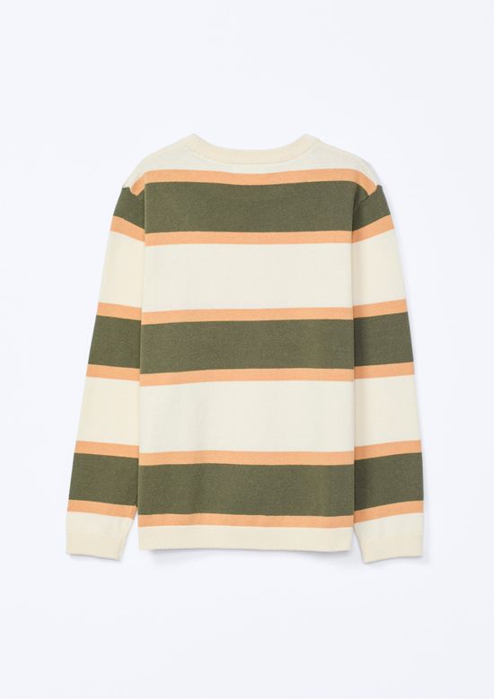 Foto do produto: Suéter De Tricô Infantil Menino Listrado - Creme