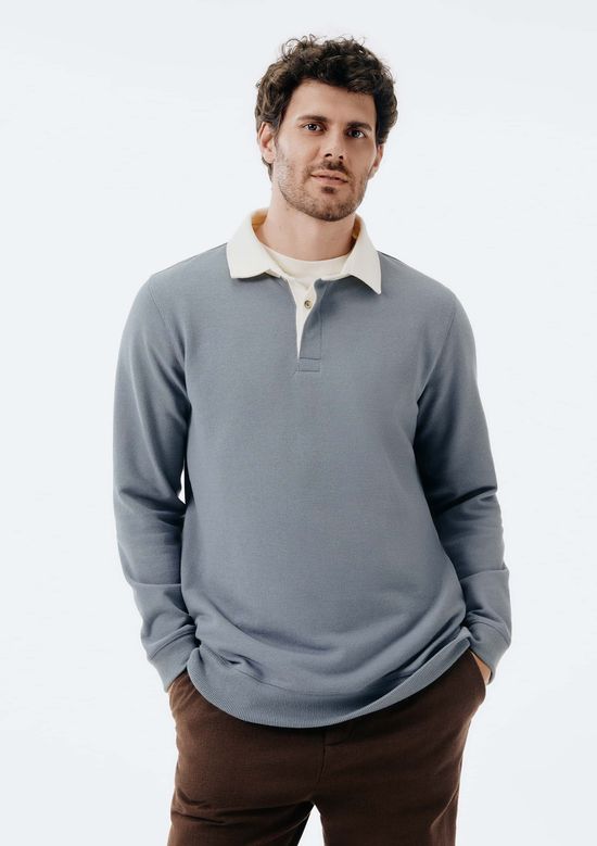 Foto do produto: Blusão Masculino Polo em Moletom - Azul