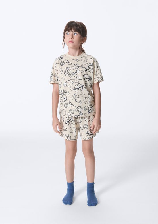 Foto do produto: Pijama Curto Infantil Que Brilha no Escuro - Off white
