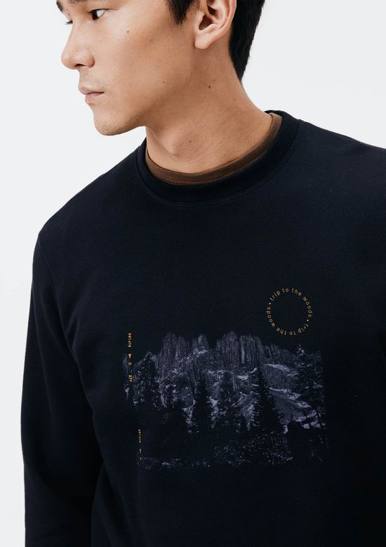 Foto do produto: Blusão Masculino Comfort Em Moletom Peluciado - Preto
