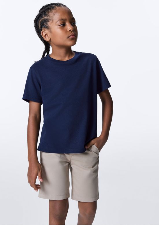Foto do produto: Bermuda Básica Infantil Menino Em Sarja - Bege