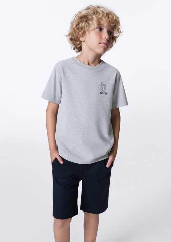 Foto do produto: Bermuda Básica Infantil Menino Em Sarja - Preto