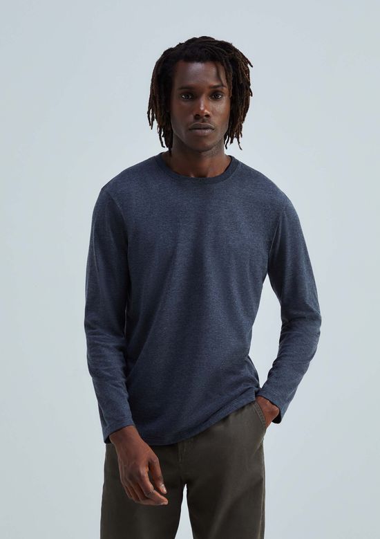 Foto do produto: Camiseta Básica Masculina Manga Longa World - Cinza
