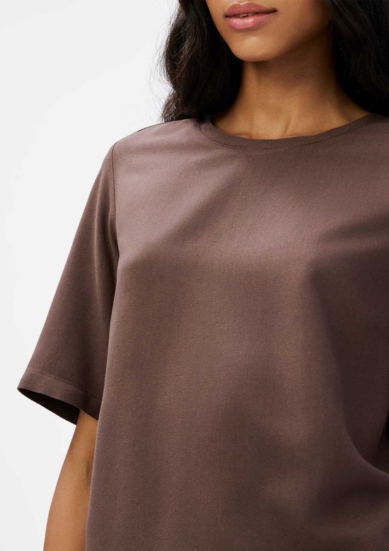 Foto do produto: Blusa Feminina Em Viscose Creponada - Marrom