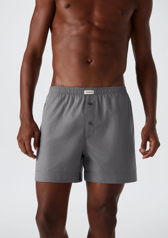 Foto do produto: Cueca Samba Canção Em Tricoline - Cinza