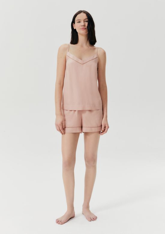 Foto do produto: Pijama Curto Feminino Com Renda - Rosa