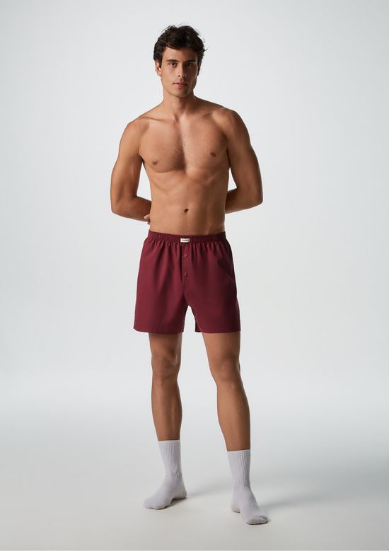Foto do produto: Cueca Samba Canção Em Tricoline - Vinho