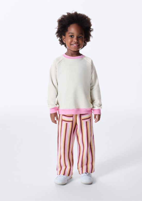 Foto do produto: Calça Infantil Menina Wide Leg Cós Elástico - Laranja