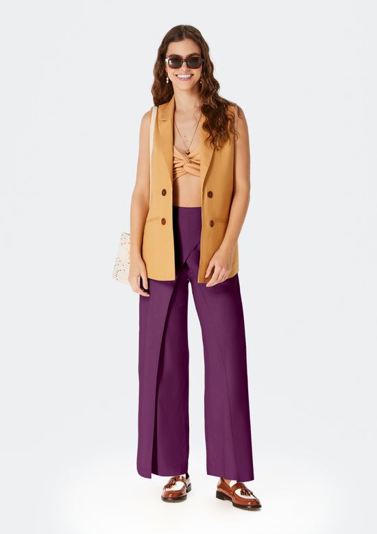 Foto do produto: Calça Feminina Pantalona Envelope - Roxo