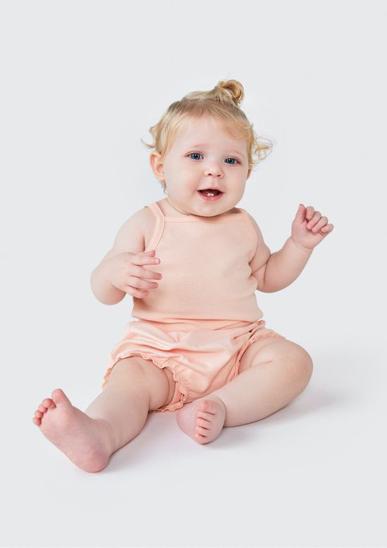 Foto do produto: Kit Com 2 Shorts Bebê Menina Estampados - Laranja