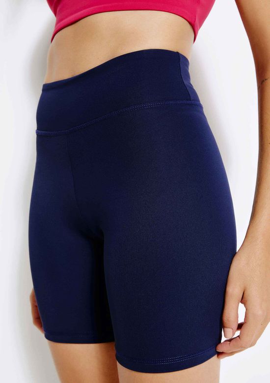 Foto do produto: Bermuda Esportiva Feminina Biker com Fio LYCRA® - Azul
